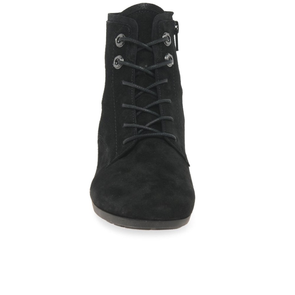 Gabour | Bottines Bateau Exclusives En Daim Noir Pour Femmes